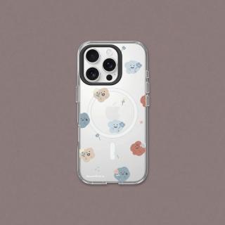 【RHINOSHIELD 犀牛盾】iPhone 16系列 Clear MagSafe相容 磁吸透明手機殼/小花喜怒哀樂(方坊)