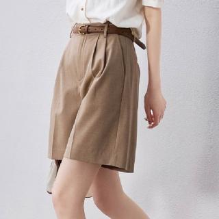 【LANNI 藍尼】★通勤必備西裝五分褲(女裝/褲子/西裝褲/短褲)