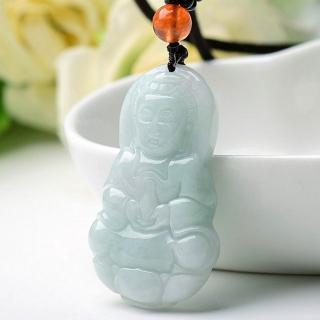 【KT DADA】彌勒佛玉墜 玉珮 翡翠 護身符 招財納福 保平安 玉石項鍊 送媽媽 小禮物 觀音佛像 項鍊