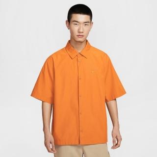 【NIKE 耐吉】短袖上衣 男 襯衫 AS M NK CLUB SS BTN SHIRT WSH 橘 HJ2030-815