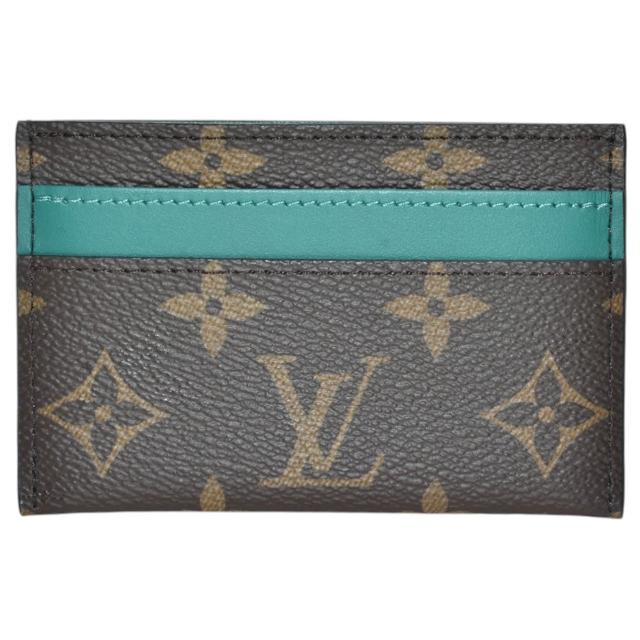 LV LOUIS VUITTON路易威登 M12839 Monogram 塗層帆布牛皮雙面名片夾