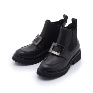 【FAIR LADY】小時光 潮流方釦厚底切爾西靴(黑/7A2789 女鞋)
