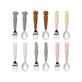 【Loulou lollipop】動物造型 兒童304不鏽鋼叉匙組(多款可選)