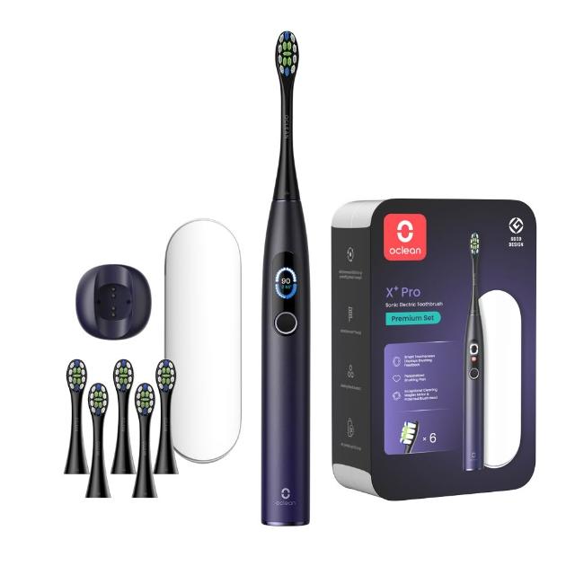 【Oclean 歐可林】X Pro SET大全配智能音波電動牙刷(極夜紫-套裝組)
