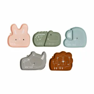 【Loulou lollipop】動物造型 防滑矽膠餐盤(多款可選)