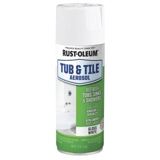 【RUST-OLEUM 樂立恩塗料】浴缸磁磚美化噴漆 白色(光澤／340g 280882)