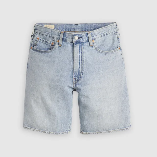 【LEVIS】468™ Loose男款高腰舒適直筒牛仔短褲 熱賣單品 A8461-0012