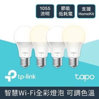 (四入組)【TP-Link】Tapo L536E 多彩調節 節能LED Wi-Fi 智慧照明 E27多色智慧燈泡(支援Apple Home)