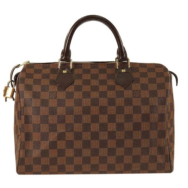LV LOUIS VUITTON路易威登 N41364 經典 Damier 棋盤格 SPEEDY 30 手提波士頓包
