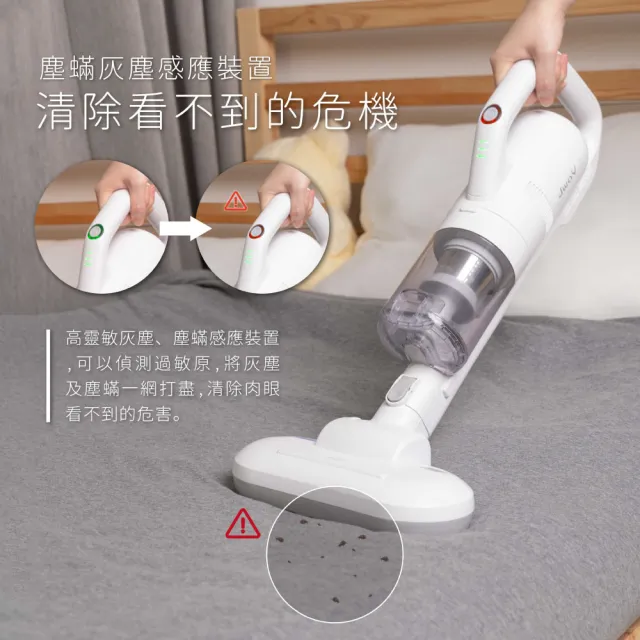 【JWAY】無線三合一塵蹣吸塵器 JY-SV01MP(升級版 塵滿感應燈 手持吸塵 塵蹣機 除蹣機 618 禮物)