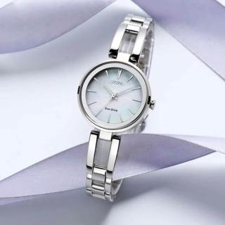 【CITIZEN 星辰】LADYS 優雅手鐲系列 光動能時尚腕錶/28mm(EM0631-83D)