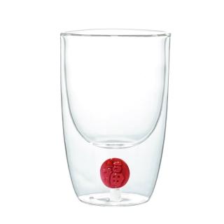 【ZACCA】福氣滿溢耐熱雙層玻璃杯(玻璃杯 咖啡杯 茶杯 耐熱玻璃杯 高硼矽玻璃杯 隔熱防燙杯 水杯 杯子)