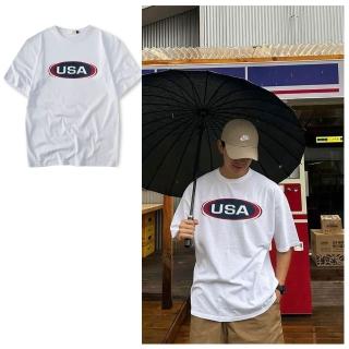 【Dition】美式USA復古水洗短袖上衣 落肩寬版短T(臺灣製 oversize)