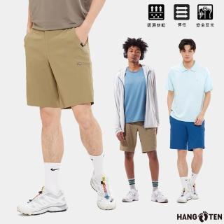 【Hang Ten】男裝-恆溫多功能-REGULAR FIT吸濕快乾多口袋短褲(多色選)