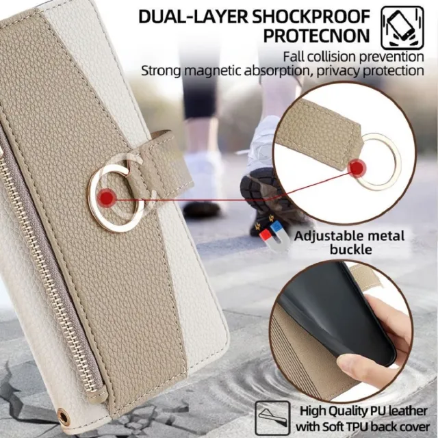 【ACE_CASE】Sony Xperia 1 VII 五金圈翻蓋斜背多功能插卡拉鏈錢夾防摔殼手機殼保護套