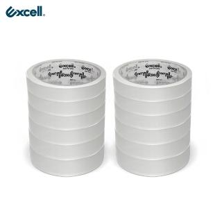 【Excell.tw】12捲｜透明超黏OPP文具膠帶 18mm*40y【3-36M-18mm-12】(透明膠帶)