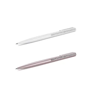 【SWAROVSKI 施華洛世奇】Crystal Shimmer 圓珠筆 白色/粉紅色 鍍鉻(2色任選_情人節禮物)