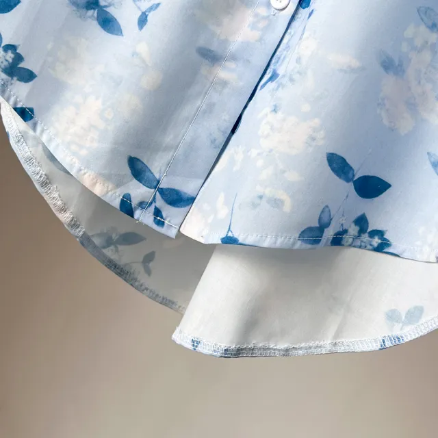 【MYDRESS】小清新印花棉麻襯衫