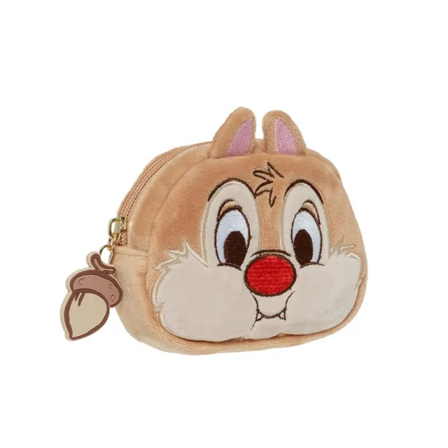 【Disney 迪士尼】雙11 奇奇蒂蒂-萌趣蒂蒂造型零錢包-米／棕(兩色任選)
