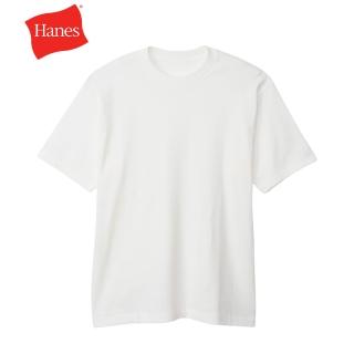 【Hanes】官方直營 男女款-SHIRO系列-素面純棉短袖T恤-白色(HM1-X201-010)-出清品