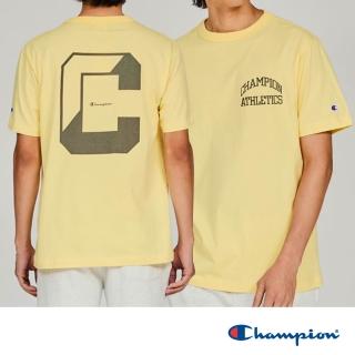 【Champion】官方直營 男款-BASIC 大C印花短袖TEE-黃色(C3-B339-721)