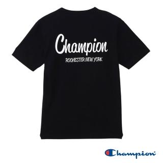 【Champion】官方直營 男款-BASIC Champion印花短袖TEE-黑色(C3-B340-090)