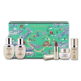 【WHOO 後】天氣丹皇家聖誕派對5件組（重生水 25ml+重生乳 25ml+重生秘帖 10ml+光澤霜 10ml+護唇膏 1.3g）