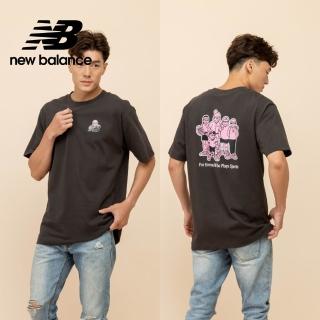 【NEW BALANCE】NB 插畫家短袖上衣 MT51981BK 中性 黑色(美版 版型偏大)