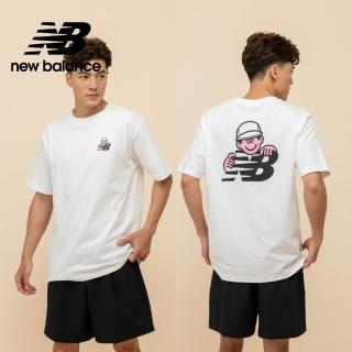 【NEW BALANCE】NB 插畫家短袖上衣 MT51982WT 男性 白色(美版 版型偏大)