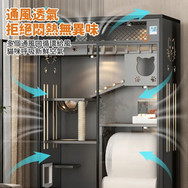【kurumapop】貓咪別墅-大面寬款(豪華貓櫃 貓籠 全景大貓屋 貓窩 貓房子 貓公寓)