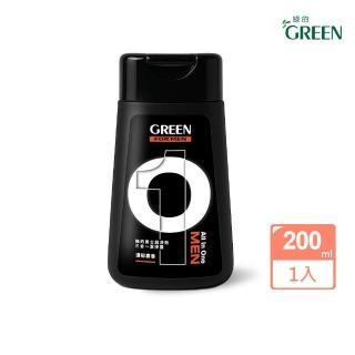 【Green 綠的】男士超淨效三合一潔淨露200ml(濃鬱麝香 男性沐浴乳/洗髮/洗臉 隨身瓶 攜帶瓶)