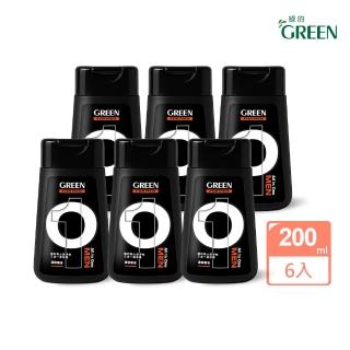 【Green 綠的】男士超淨效三合一潔淨露200mlx6(濃鬱麝香 男性沐浴乳/洗髮/洗臉 隨身瓶 攜帶瓶)
