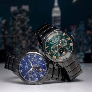 【CITIZEN 星辰】GENTS 光動能 月相顯示不鏽鋼腕錶/42mm(AP1055-87L/AP1055-87X)