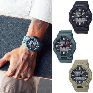 【CASIO 卡西歐】G-SHOCK 大錶徑10年電力雙顯錶-3款可選(GA-010-1A/GA-010-2A/GA-010-5A)
