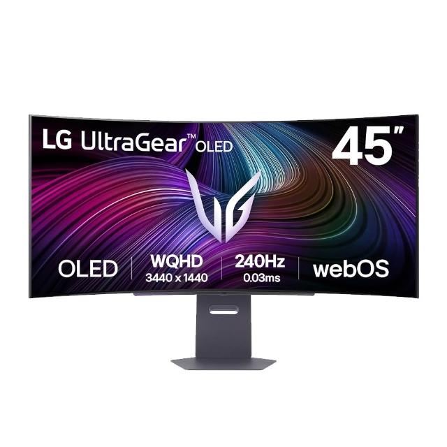 【LG 樂金】45GX90SA-B 45型 2K OLED 21:9 240Hz 曲面智慧聯網電競螢幕(800R/0.03ms/FreeSync/G-Sync)