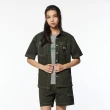 【JEEP】女裝 率性鋒芒工裝短袖襯衫(綠色)