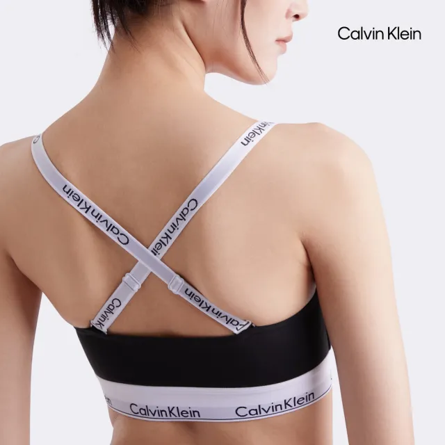 【CALVIN KLEIN】官方旗艦館 CK Icon Cotton Bandeau Bralette_黑色