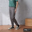 【JEEP】女裝 隨性舒適柔棉彈性長褲(灰色)