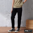 【JEEP】女裝 造型口袋彈性休閒長褲(黑色)