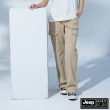 【JEEP】女裝 率性多口袋工裝長褲(米色)