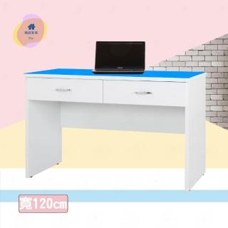 【·Fly· 飛迅傢俱】4尺2抽塑鋼書桌深45cm