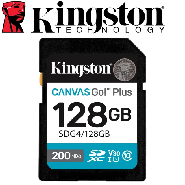 【Kingston 金士頓】128GB SDXC SD UHS-I U3 V30 A2 記憶卡(SDG4/128GB 平輸)