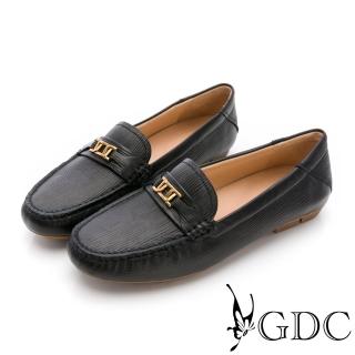 【GDC】經典都會小飾釦樂福鞋-黑(424779-00)