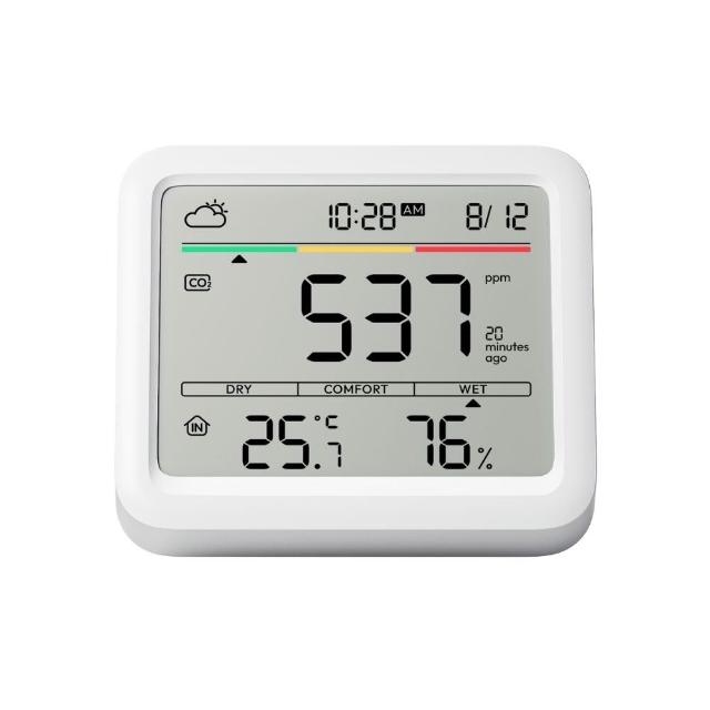 【SwitchBot】Meter Pro CO2 溫溼度感測器(溫濕度/桌上時鐘/環境感測/二氧化碳感測/空氣偵測)