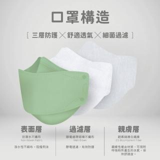 【華淨醫材】4D立體口罩-氧氣綠(成人25入/盒)