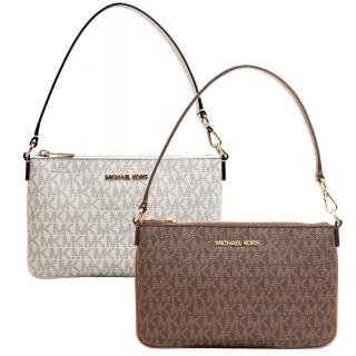 【Michael Kors】MK JET SET TRAVEL防刮皮革單層大手拿包/MK手拿包/手腕包/MK兩用包(多款任選)