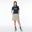 【JEEP】女裝 品牌LOGO純棉短袖T恤(藍色)