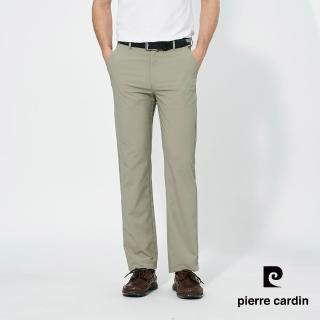 【pierre cardin 皮爾卡登】商務休閒 男款 經典修身直筒休閒長褲-橄綠色(5257825-43)