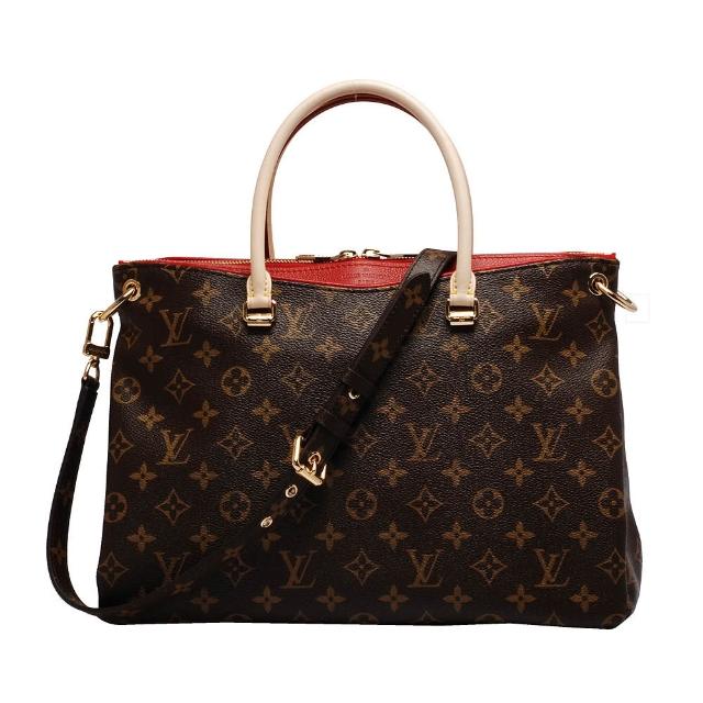 LV LOUIS VUITTON路易威登 M41175 Monogram Pallas 拼接皮革手提/肩背包
