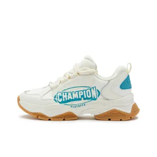 【Champion】官方直營 女款-Champ 23 運動休閒老爹鞋-米色/淺綠色(U3DFCCW05N1)